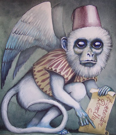 Unsettling, with a hint of the absurd and a touch of menace.