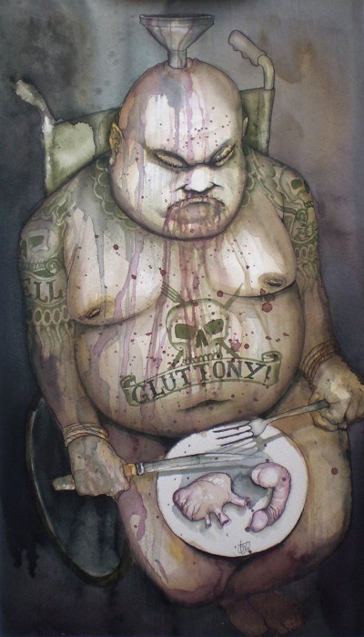 Disgusting excess and grim morbidity