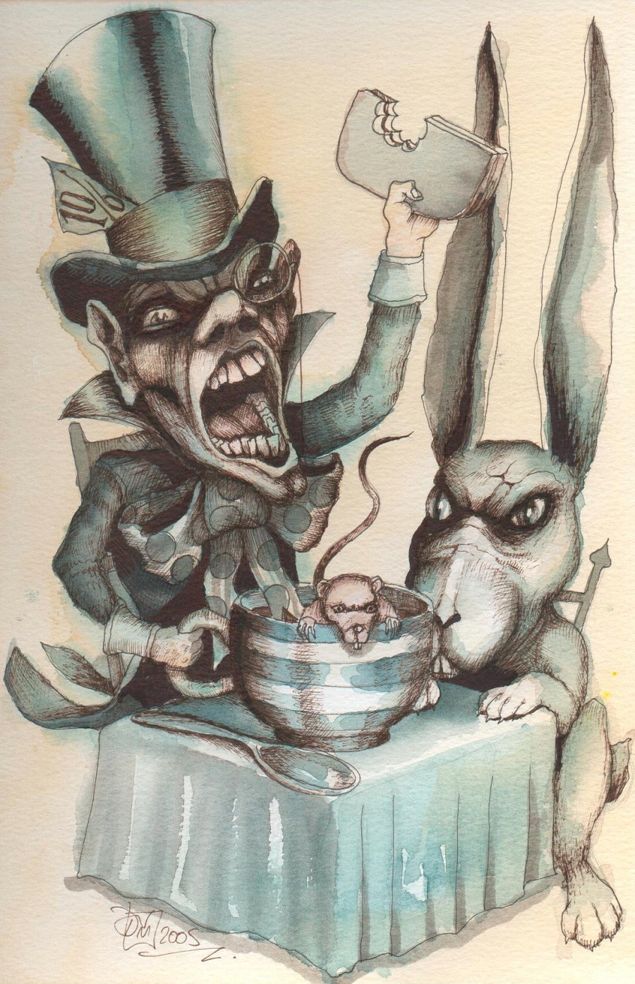 Chaotic and menacing, a macabre tea party
