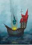 Unsettling, mysterious atmosphere on a lonely sea voyage.