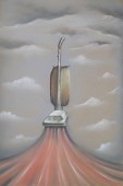An unsettling sense of artificial propulsion and vast, empty skies.