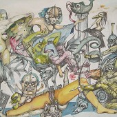 A darkly whimsical and unsettling dreamscape.