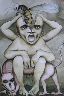 Disturbing psychological anguish and existential dread.