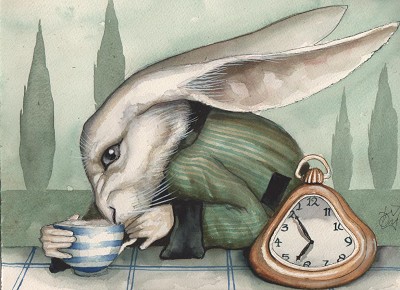 A dreamlike, unsettling sense of anxious waiting in a surreal world.