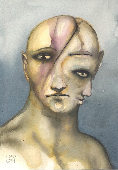 Unsettling and introspective portrait of dual identity.