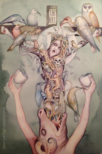 A haunting and disturbing tableau of suffering and decay.