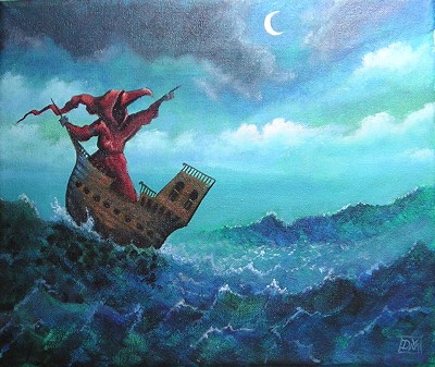 A sense of impending doom and surreal isolation.